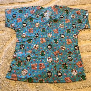 Custom Disney Sheriff Callie Scrub Top